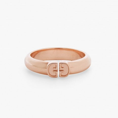 ANEL LUXLU EM PRATA BANHADO A OURO ROSA 18 KT 